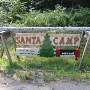 Santa Camp Sign